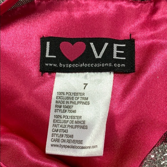 Girls age 7 cerise pink party dress - Picture 3 of 5